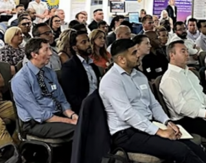 The audience at a networking event