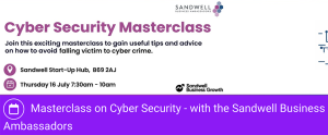 A screenshot of a flyer for a cyber security masterclass.